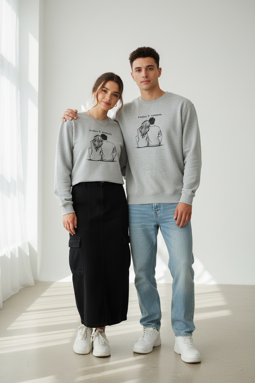 Pareja con tu sudadera
