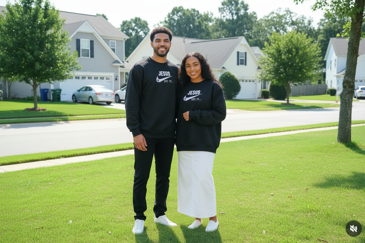Pareja sweatshirt negro Jesus Did It