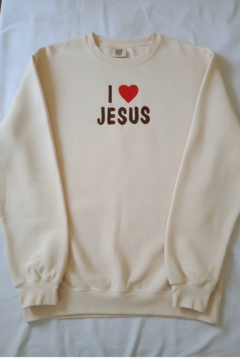 Sudadera I Love Jesus sin pilling